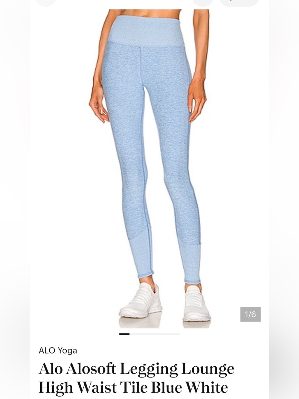 NWT Alo yoga alosoft high waist lounge legging tile blue white size xxs